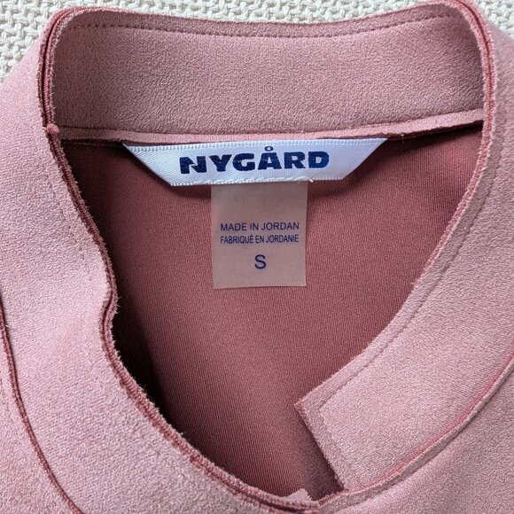 Nygard Light Pink Faux Suede Belted Coat, Size S - Picture 5 of 10